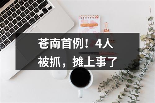 苍南首例！4人被抓，摊上事了