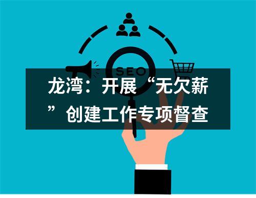 龙湾：开展“无欠薪”创建工作专项督查