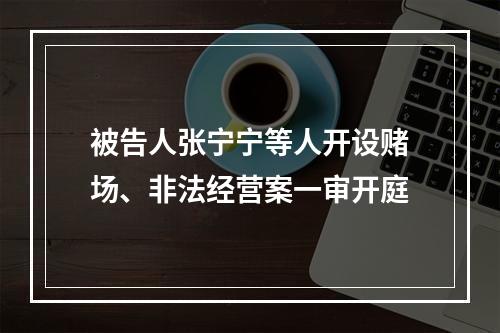 被告人张宁宁等人开设赌场、非法经营案一审开庭