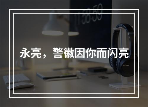 永亮，警徽因你而闪亮