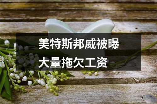 美特斯邦威被曝大量拖欠工资