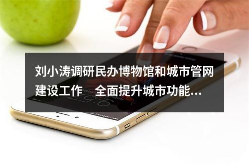 刘小涛调研民办博物馆和城市管网建设工作　全面提升城市功能品质