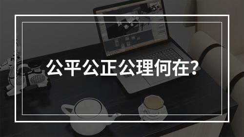 公平公正公理何在？