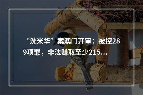 “洗米华”案澳门开审：被控289项罪，非法赚取至少215亿港元