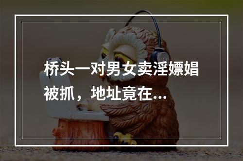 桥头一对男女卖淫嫖娼被抓，地址竟在...