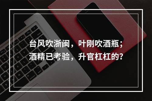 台风吹浙闽，叶刚吹酒瓶；酒精已考验，升官杠杠的？