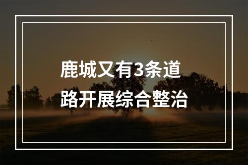 鹿城又有3条道路开展综合整治