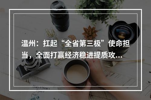 温州：扛起“全省第三极”使命担当，全面打赢经济稳进提质攻坚战