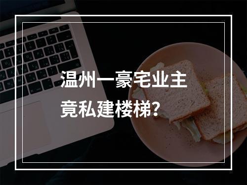 温州一豪宅业主竟私建楼梯？