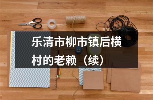 乐清市柳市镇后横村的老赖（续）