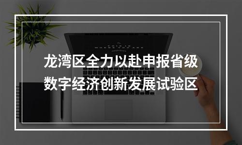 龙湾区全力以赴申报省级数字经济创新发展试验区