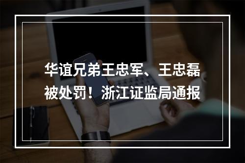 华谊兄弟王忠军、王忠磊被处罚！浙江证监局通报