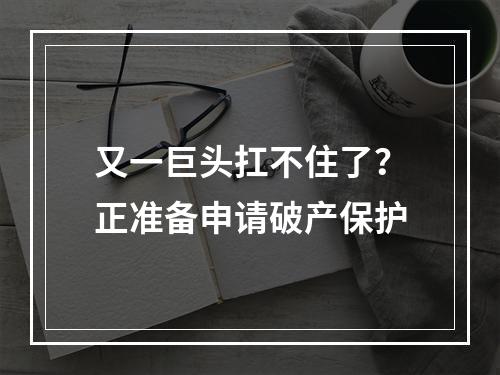 又一巨头扛不住了？正准备申请破产保护
