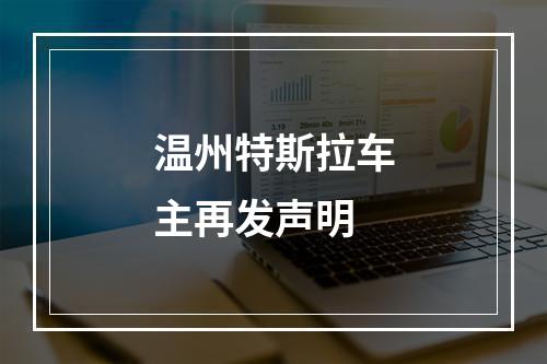 温州特斯拉车主再发声明