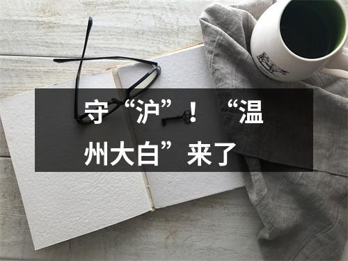 守“沪”！“温州大白”来了