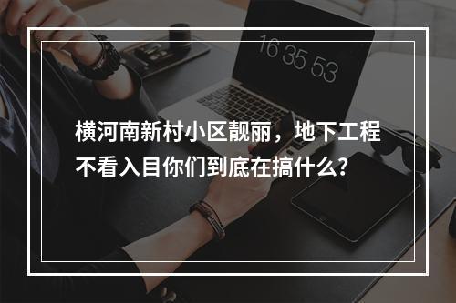 横河南新村小区靓丽，地下工程不看入目你们到底在搞什么？