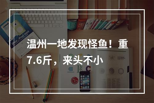 温州一地发现怪鱼！重7.6斤，来头不小