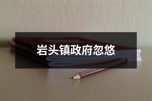 岩头镇政府忽悠