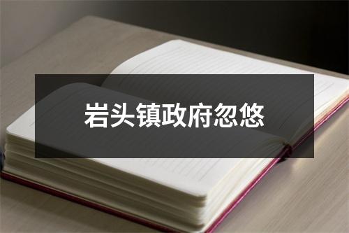 岩头镇政府忽悠