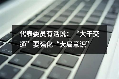 代表委员有话说：“大干交通”要强化“大局意识”