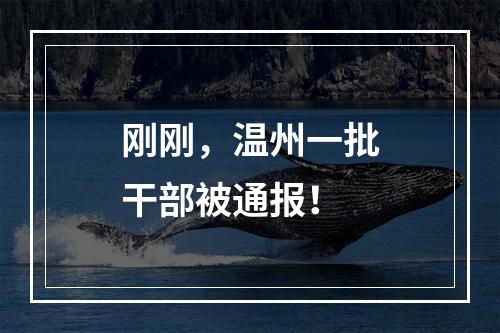 刚刚，温州一批干部被通报！