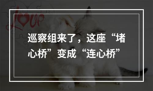 巡察组来了，这座“堵心桥”变成“连心桥”