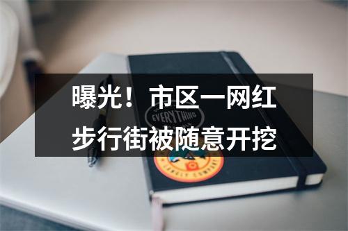 曝光！市区一网红步行街被随意开挖