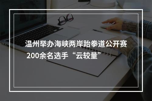 温州举办海峡两岸跆拳道公开赛 200余名选手“云较量”