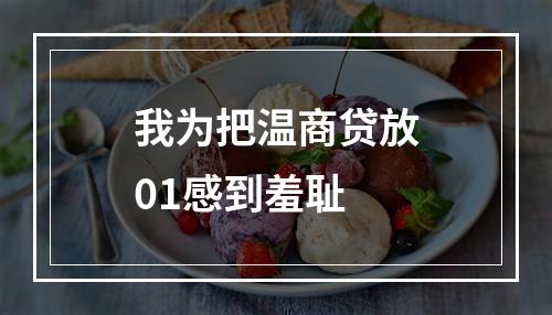 我为把温商贷放01感到羞耻