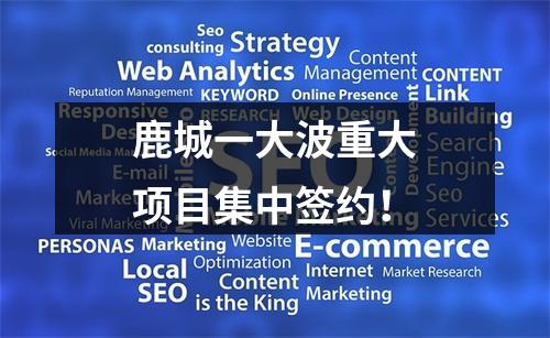 鹿城一大波重大项目集中签约！