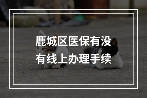 鹿城区医保有没有线上办理手续