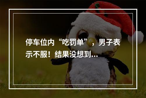 停车位内“吃罚单”，男子表示不服！结果没想到...