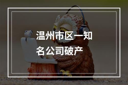 温州市区一知名公司破产