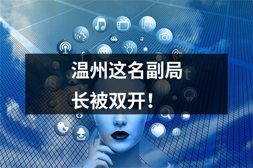 温州这名副局长被双开！