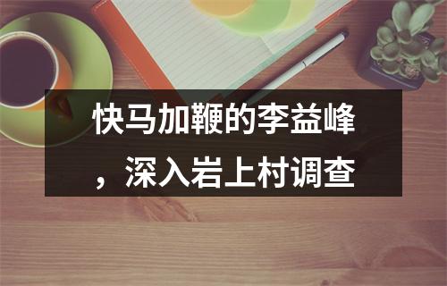 快马加鞭的李益峰，深入岩上村调查