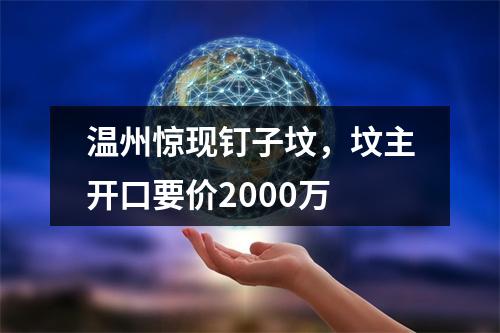 温州惊现钉子坟，坟主开口要价2000万