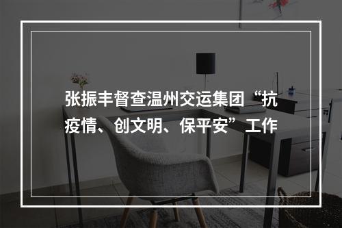 张振丰督查温州交运集团“抗疫情、创文明、保平安”工作