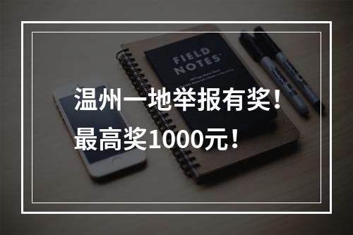 温州一地举报有奖！最高奖1000元！