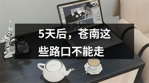 5天后，苍南这些路口不能走