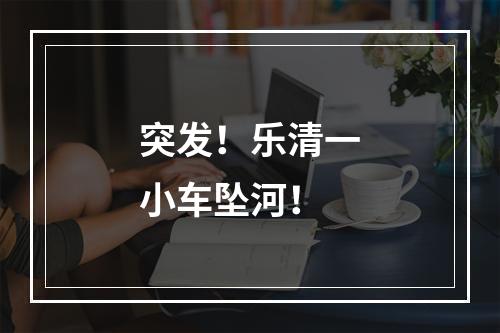 突发！乐清一小车坠河！