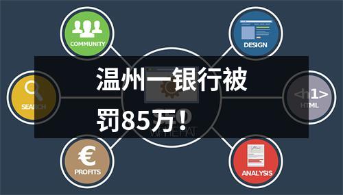 温州一银行被罚85万！