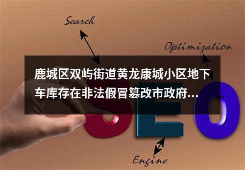 鹿城区双屿街道黄龙康城小区地下车库存在非法假冒篡改市政府文件的停车收费标准4年