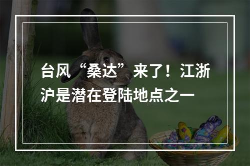 台风“桑达”来了！江浙沪是潜在登陆地点之一
