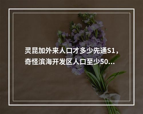 灵昆加外来人口才多少先通S1，奇怪滨海开发区人口至少50万有吧不通轻轨