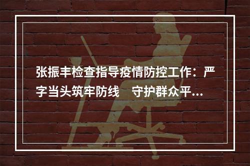 张振丰检查指导疫情防控工作：严字当头筑牢防线　守护群众平安过节