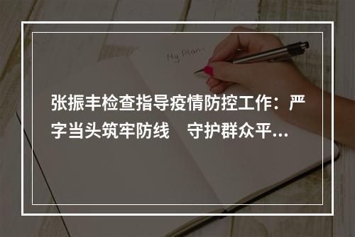 张振丰检查指导疫情防控工作：严字当头筑牢防线　守护群众平安过节