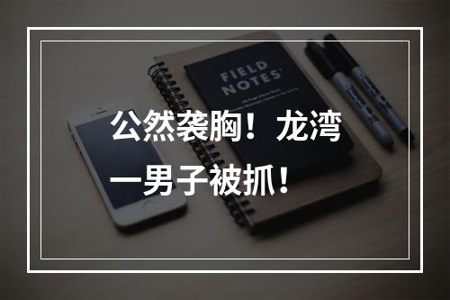 公然袭胸！龙湾一男子被抓！