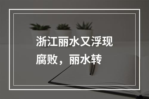 浙江丽水又浮现腐败，丽水转