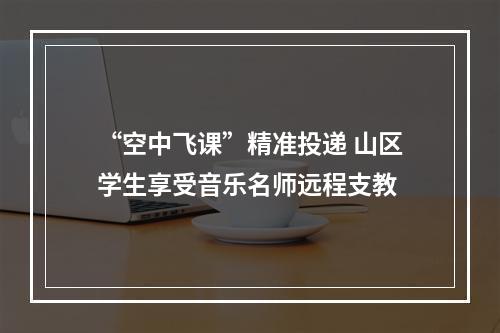 “空中飞课”精准投递 山区学生享受音乐名师远程支教
