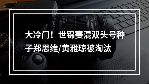 大冷门！世锦赛混双头号种子郑思维/黄雅琼被淘汰